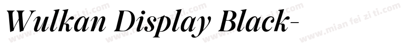 Wulkan Display Black字体转换